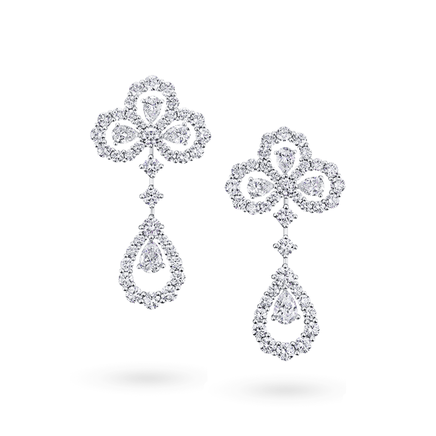 Diamond Loop Chandelier耳环正面视图
