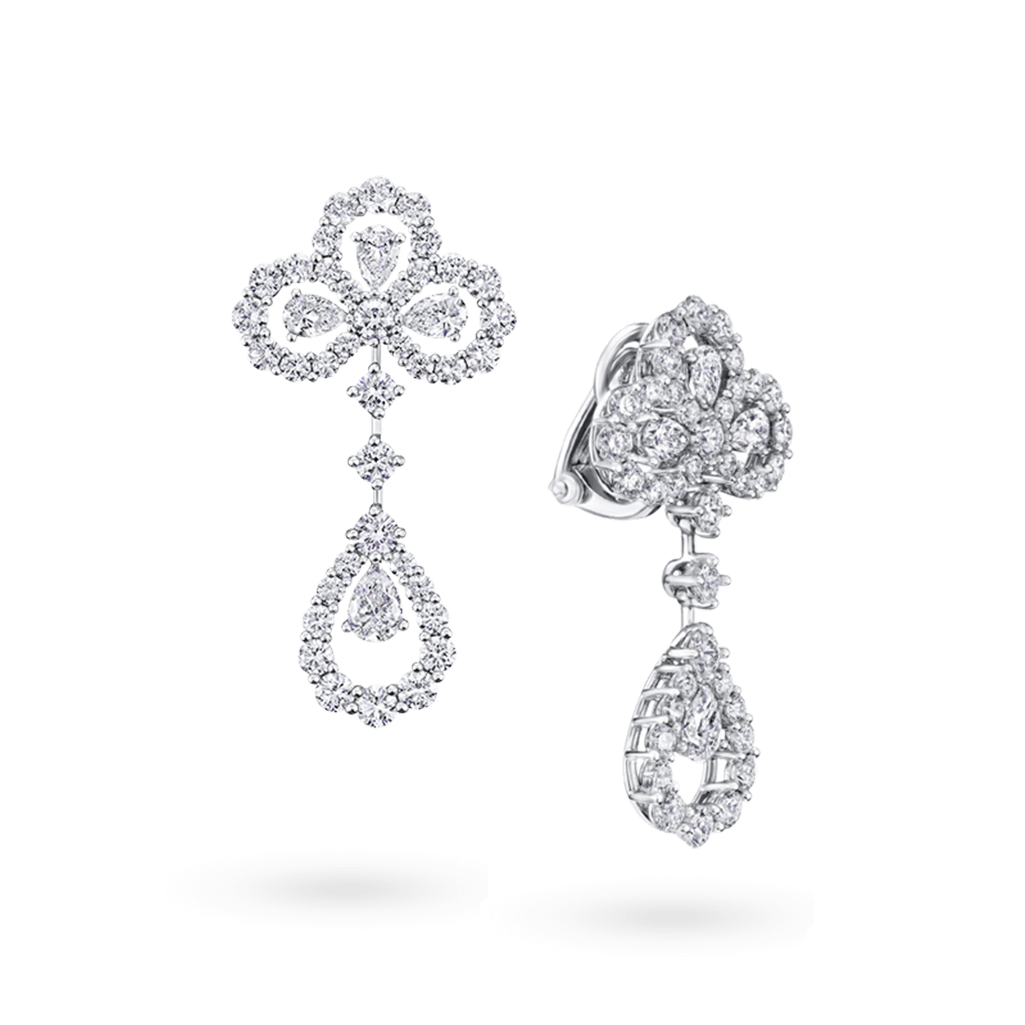 Diamond Loop Chandelier耳环斜视图